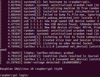 The Raspberry Pi over a serial connection