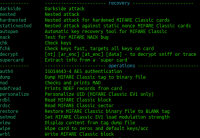 Generic Mifare commands